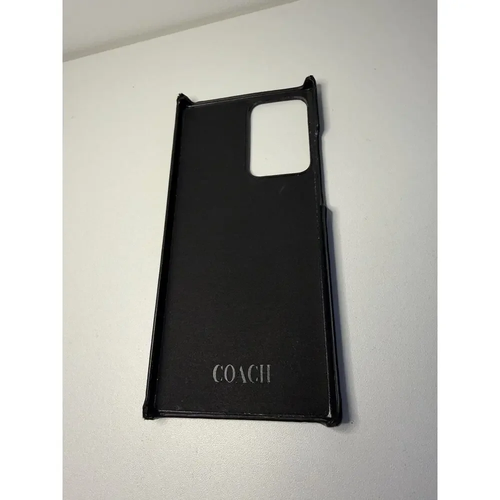 COACH Unisex Black Signature Case Samsung Galaxy Note 20 Ultra Sleek Luxury